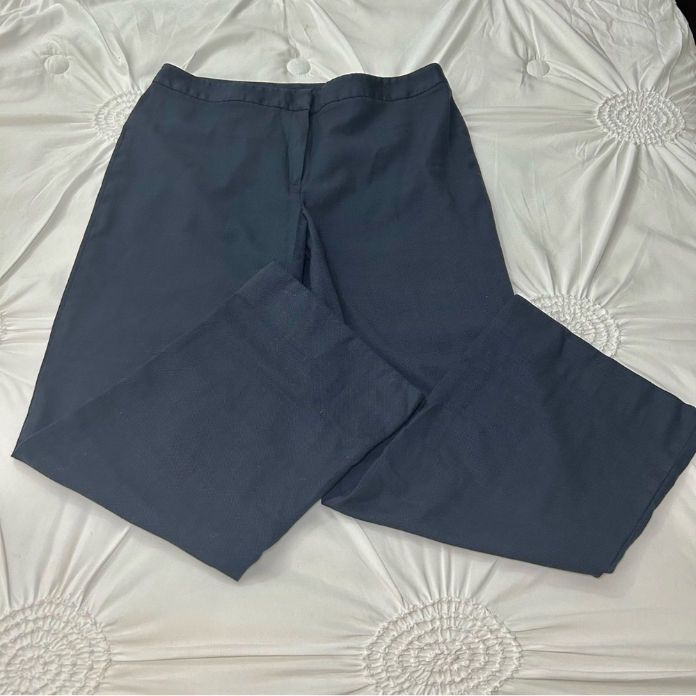 Lafayette 148 NY Navy Blue Wool Career Office Pants Size 12